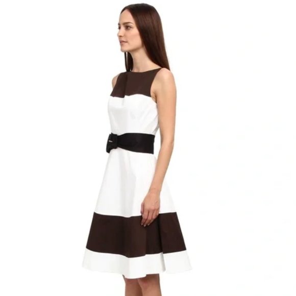 Kate Spade Boat Neck Black and White Fit and Flare Rio de Janiero Dress size 4 - Picture 1 of 1